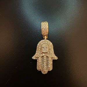 1ct Diamond Hamsa Pendant